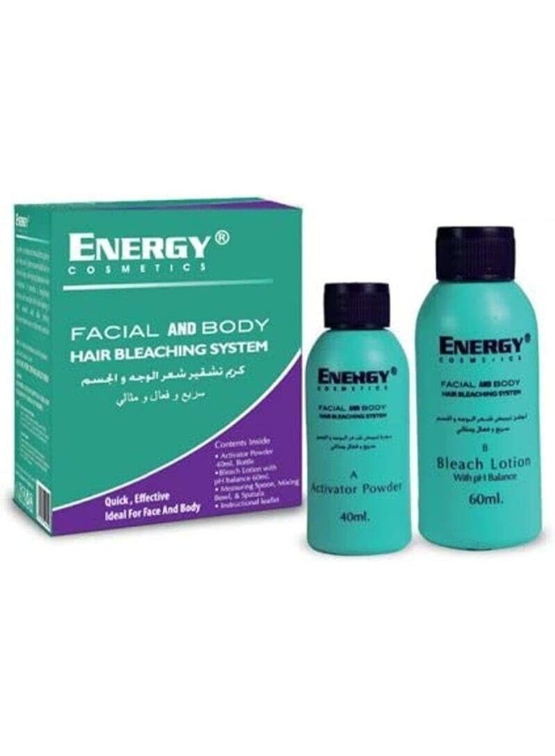 ENERGY COSMETICS FACIAL & BODY HAIR BLEACHING SYSTEM 60 ML+40ML - Image 1